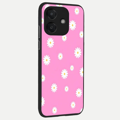  Bubblegum Daisy Pop back cover For Oppo A3x 5G slim fit glass case with vibrant aesthetic design