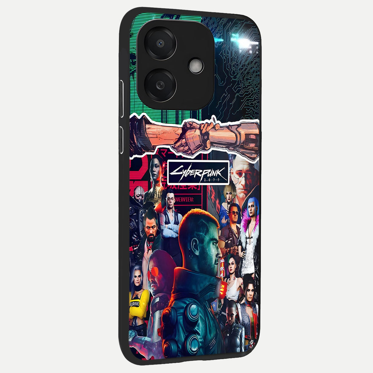  CYBERPUNK Legacy back cover For Oppo A3x 5G slim fit glass case with vibrant aesthetic design