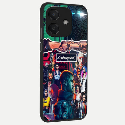  CYBERPUNK Legacy back cover For Oppo A3x 5G slim fit glass case with vibrant aesthetic design