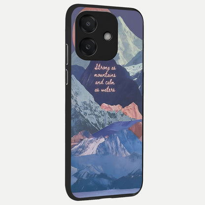  Celestial Mountain Calm back cover For Oppo A3x 5G slim fit glass case with vibrant aesthetic design