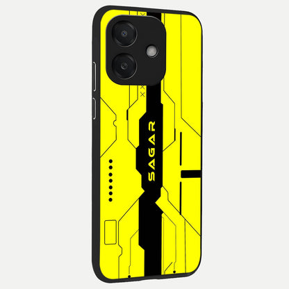  Circuit CYBERPUNK Custom Name back cover For Oppo A3x 5G slim fit glass case with vibrant aesthetic design