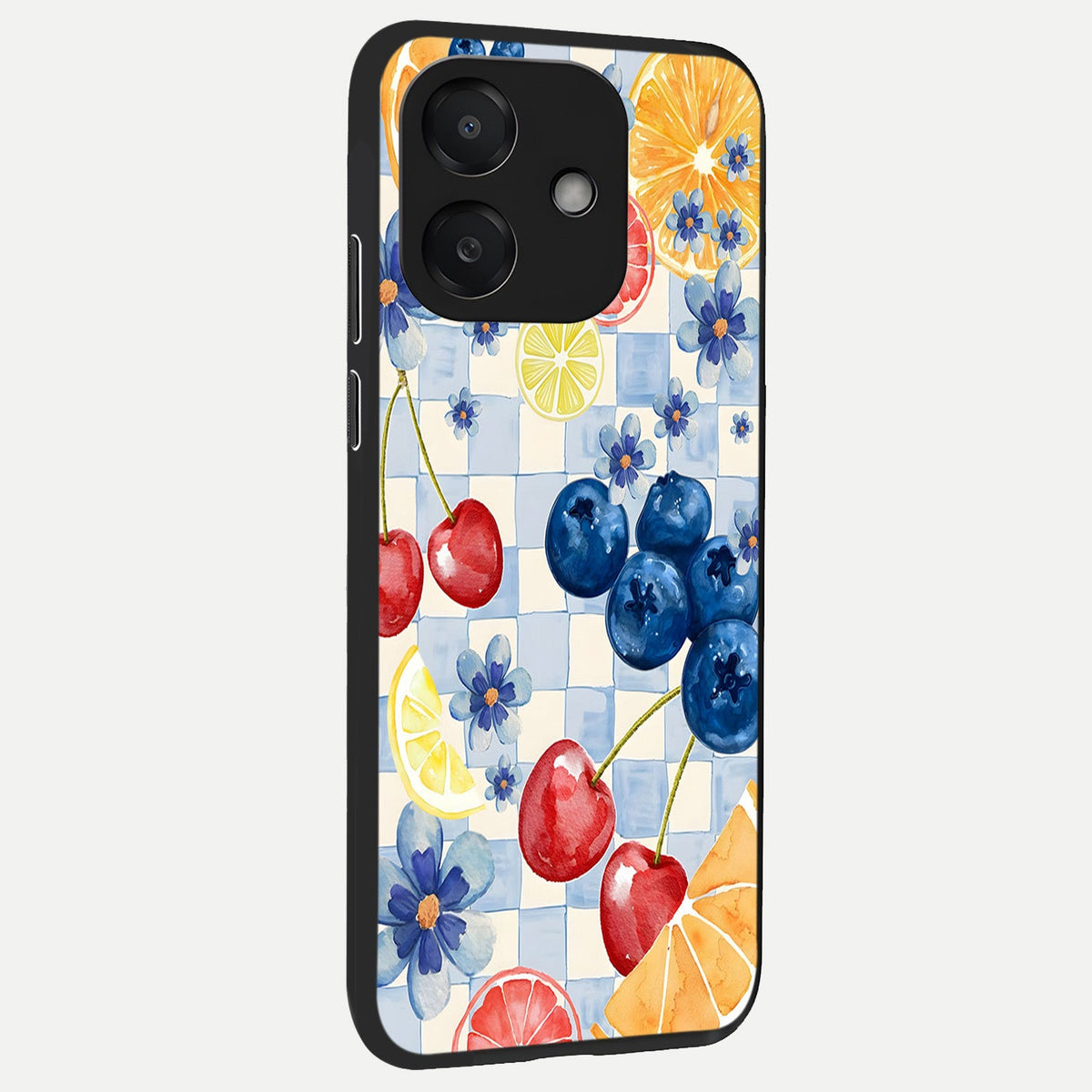  Citrus Bloom Joy back cover For Oppo A3x 5G slim fit glass case with vibrant aesthetic design