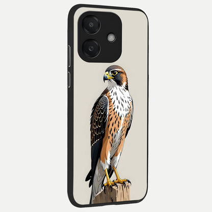  Clever Eagle back cover For Oppo A3x 5G slim fit glass case with vibrant aesthetic design
