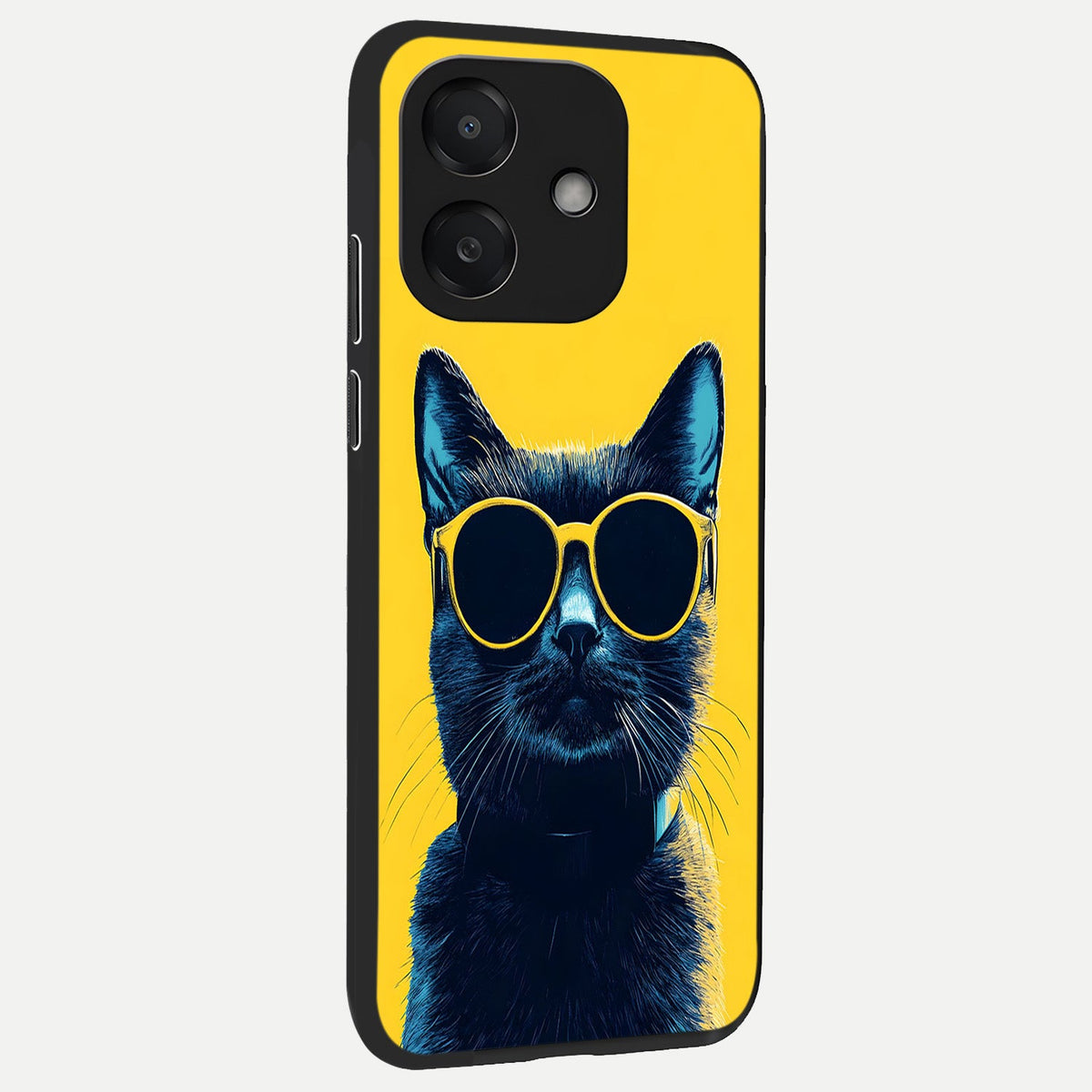  Cool Cat Vibes back cover For Oppo A3x 5G slim fit glass case with vibrant aesthetic design