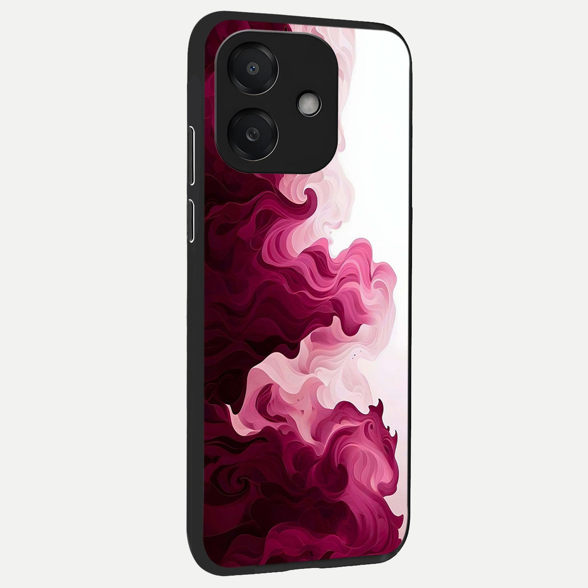  Crimson Wave Flow back cover For Oppo A3x 5G slim fit glass case with vibrant aesthetic design