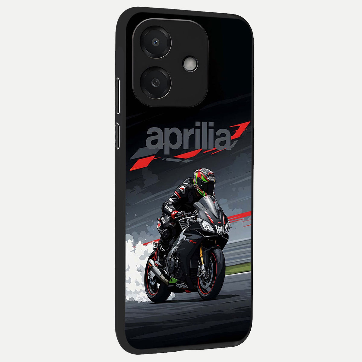  Dark Aprilla back cover For Oppo A3x 5G slim fit glass case with vibrant aesthetic design