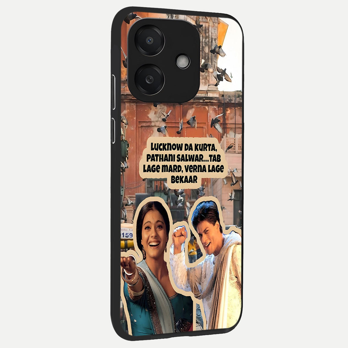  Desi Retro Vibes back cover For Oppo A3x 5G slim fit glass case with vibrant aesthetic design