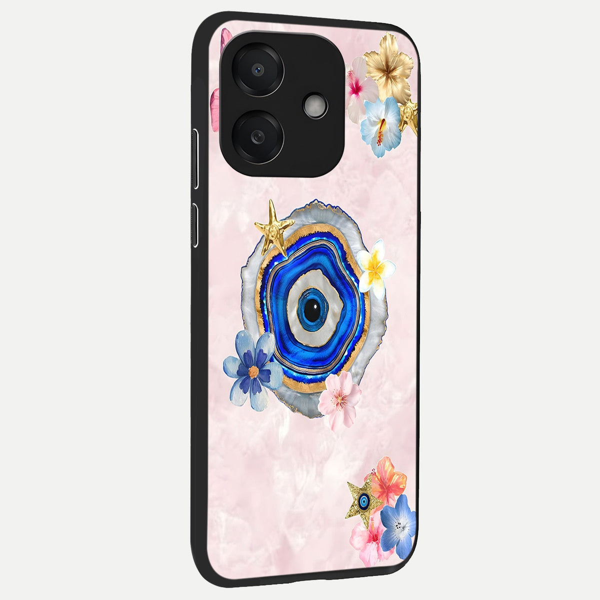  Divine Aura Bloom back cover For Oppo A3x 5G slim fit glass case with vibrant aesthetic design