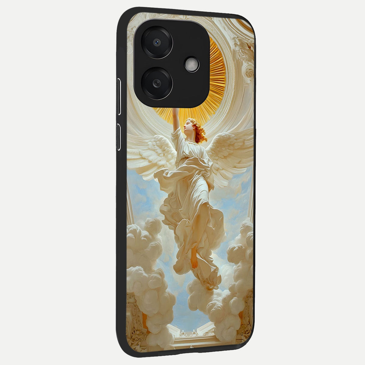  Divine Light Angel back cover For Oppo A3x 5G slim fit glass case with vibrant aesthetic design