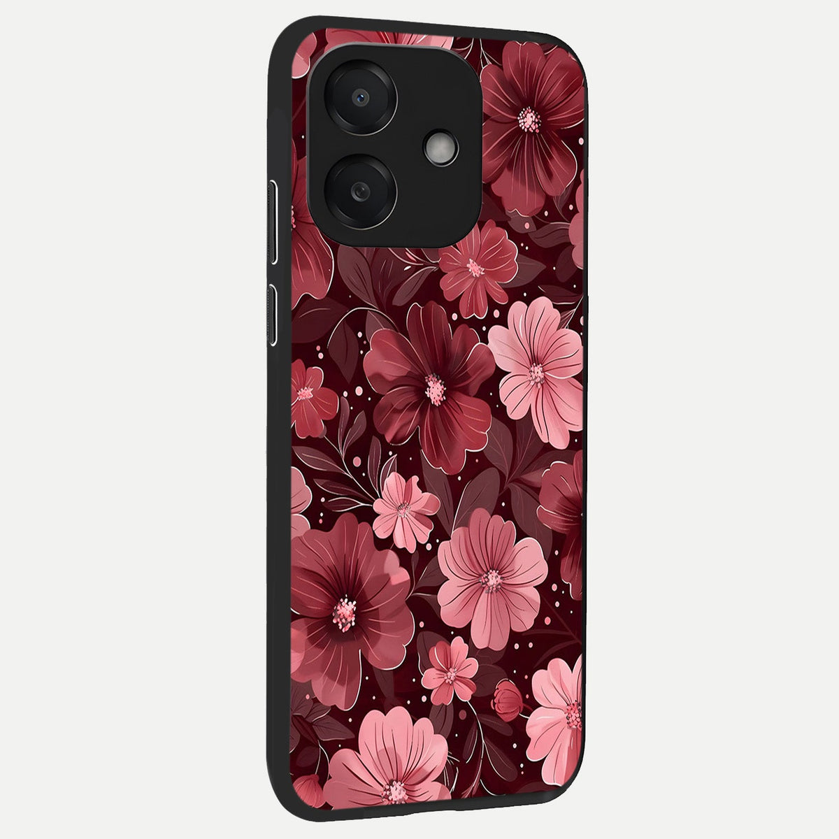  Flower Blush Bloom back cover For Oppo A3x 5G slim fit glass case with vibrant aesthetic design