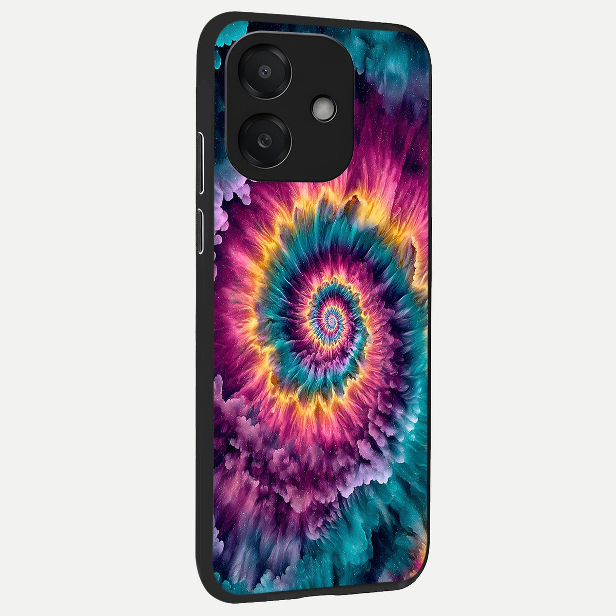  Galactic Spiral Burst back cover For Oppo A3x 5G slim fit glass case with vibrant aesthetic design