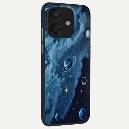  Galaxy Dream Space back cover For Oppo A3x 5G slim fit glass case with vibrant aesthetic design