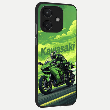  Greenery Sky back cover For Oppo A3x 5G slim fit glass case with vibrant aesthetic design