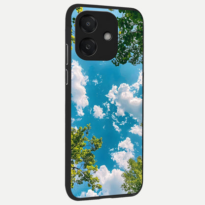  Green Moon Energy back cover For Oppo A3x 5G slim fit glass case with vibrant aesthetic design