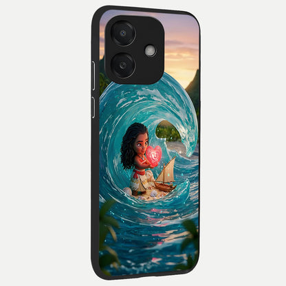  Heart of Ocean back cover For Oppo A3x 5G slim fit glass case with vibrant aesthetic design