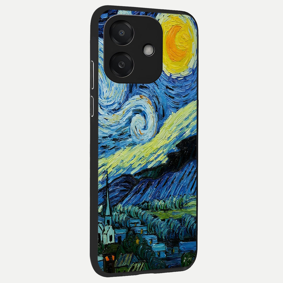  Inspired Van Gogh Art back cover For Oppo A3x 5G slim fit glass case with vibrant aesthetic design