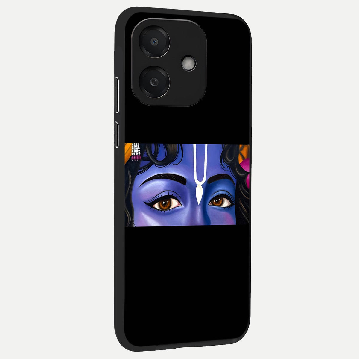  Krishna Eye back cover For Oppo A3x 5G slim fit glass case with vibrant aesthetic design