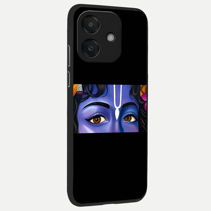  Krishna Eye back cover For Oppo A3x 5G slim fit glass case with vibrant aesthetic design