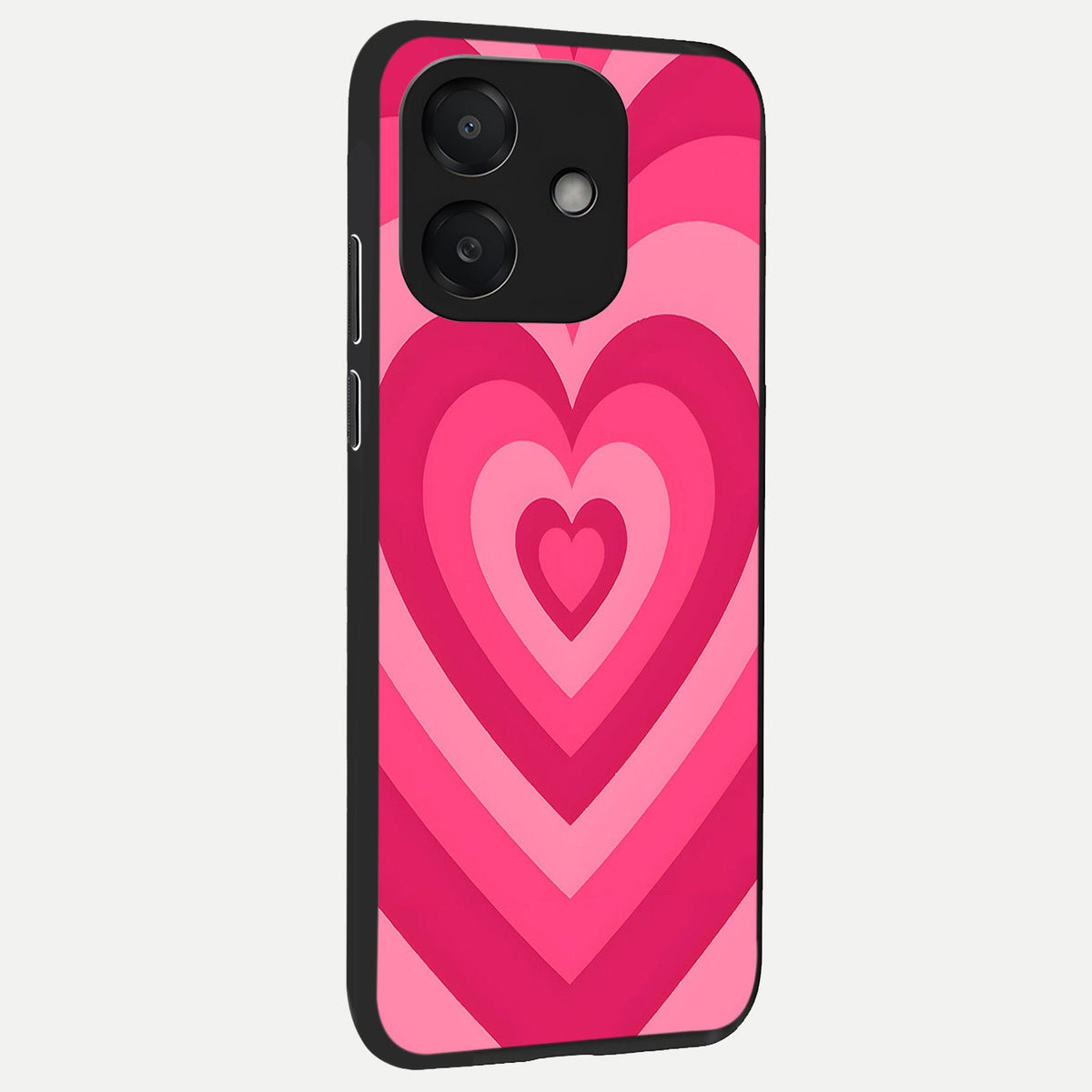  Layered Love Hearts back cover For Oppo A3x 5G slim fit glass case with vibrant aesthetic design