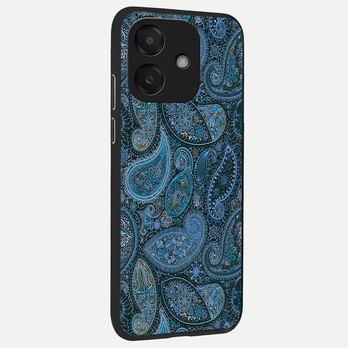  Midnight Paisley Glow back cover For Oppo A3x 5G slim fit glass case with vibrant aesthetic design