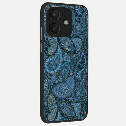  Midnight Paisley Glow back cover For Oppo A3x 5G slim fit glass case with vibrant aesthetic design