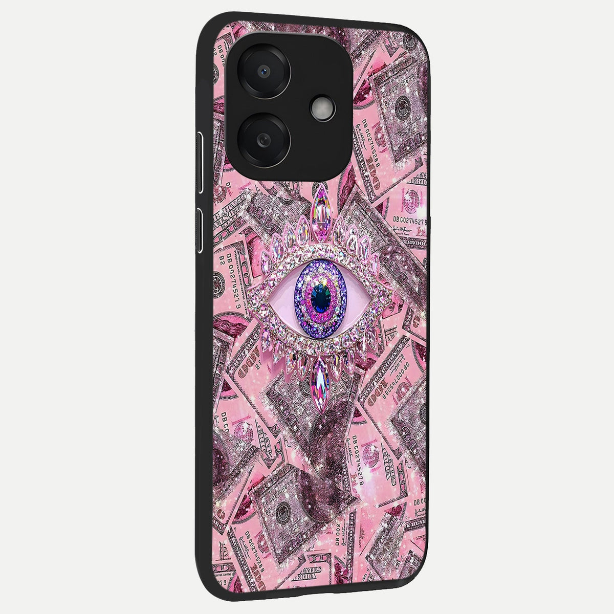 Money Eye Luxe back cover For Oppo A3x 5G slim fit glass case with vibrant aesthetic design