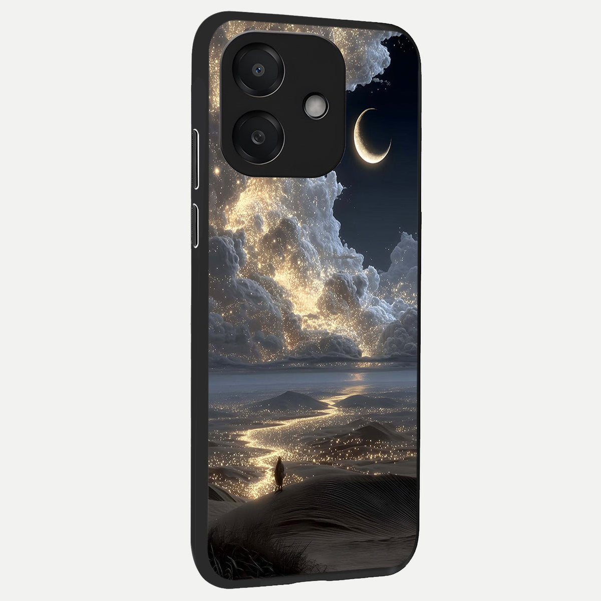  Moonlight Spark Path back cover For Oppo A3x 5G slim fit glass case with vibrant aesthetic design