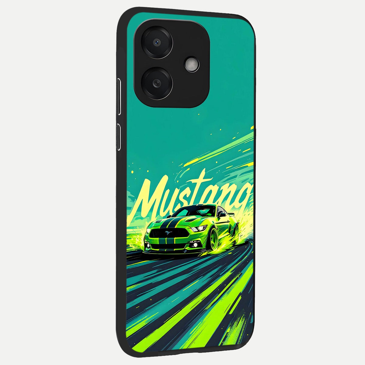  Mustang Bang back cover For Oppo A3x 5G slim fit glass case with vibrant aesthetic design