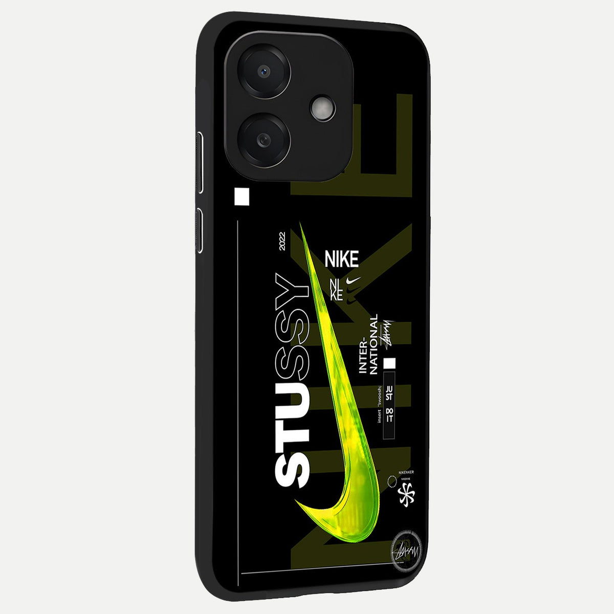  Neon Street Edition back cover For Oppo A3x 5G slim fit glass case with vibrant aesthetic design