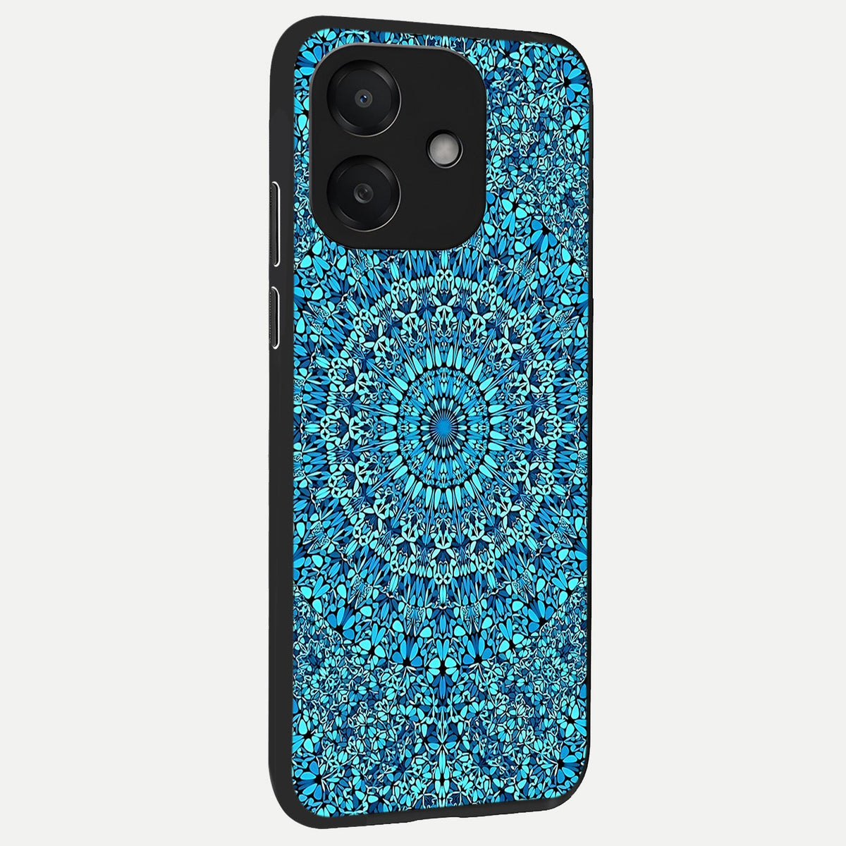  Ocean Bloom Mandala back cover For Oppo A3x 5G slim fit glass case with vibrant aesthetic design