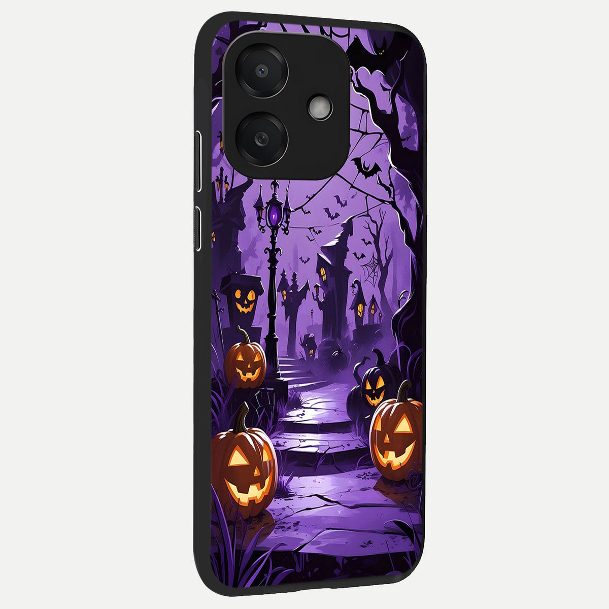  Pumpkin Patch Halloween back cover For Oppo A3x 5G slim fit glass case with vibrant aesthetic design