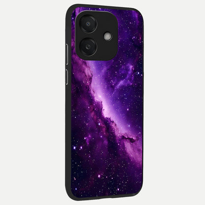  Purple Shade Sky back cover For Oppo A3x 5G slim fit glass case with vibrant aesthetic design