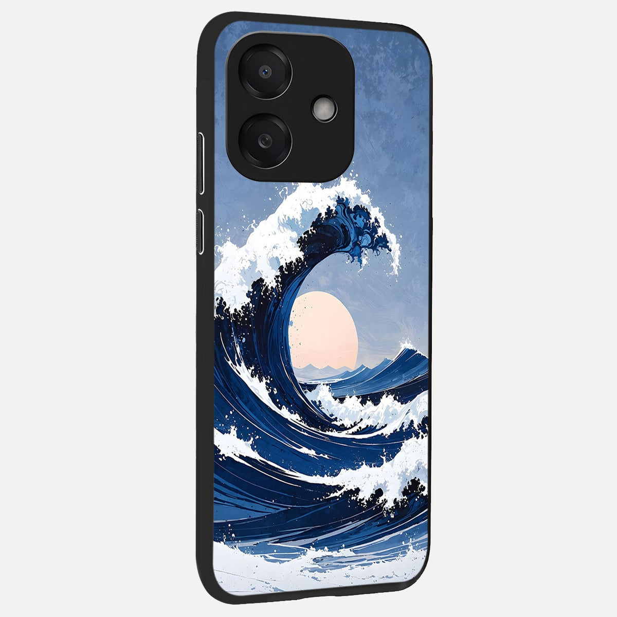  Rising Tide Power back cover For Oppo A3x 5G slim fit glass case with vibrant aesthetic design