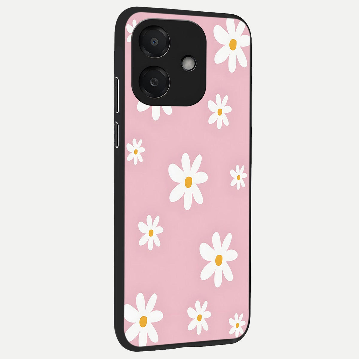  Soft Daisy Bliss back cover For Oppo A3x 5G slim fit glass case with vibrant aesthetic design