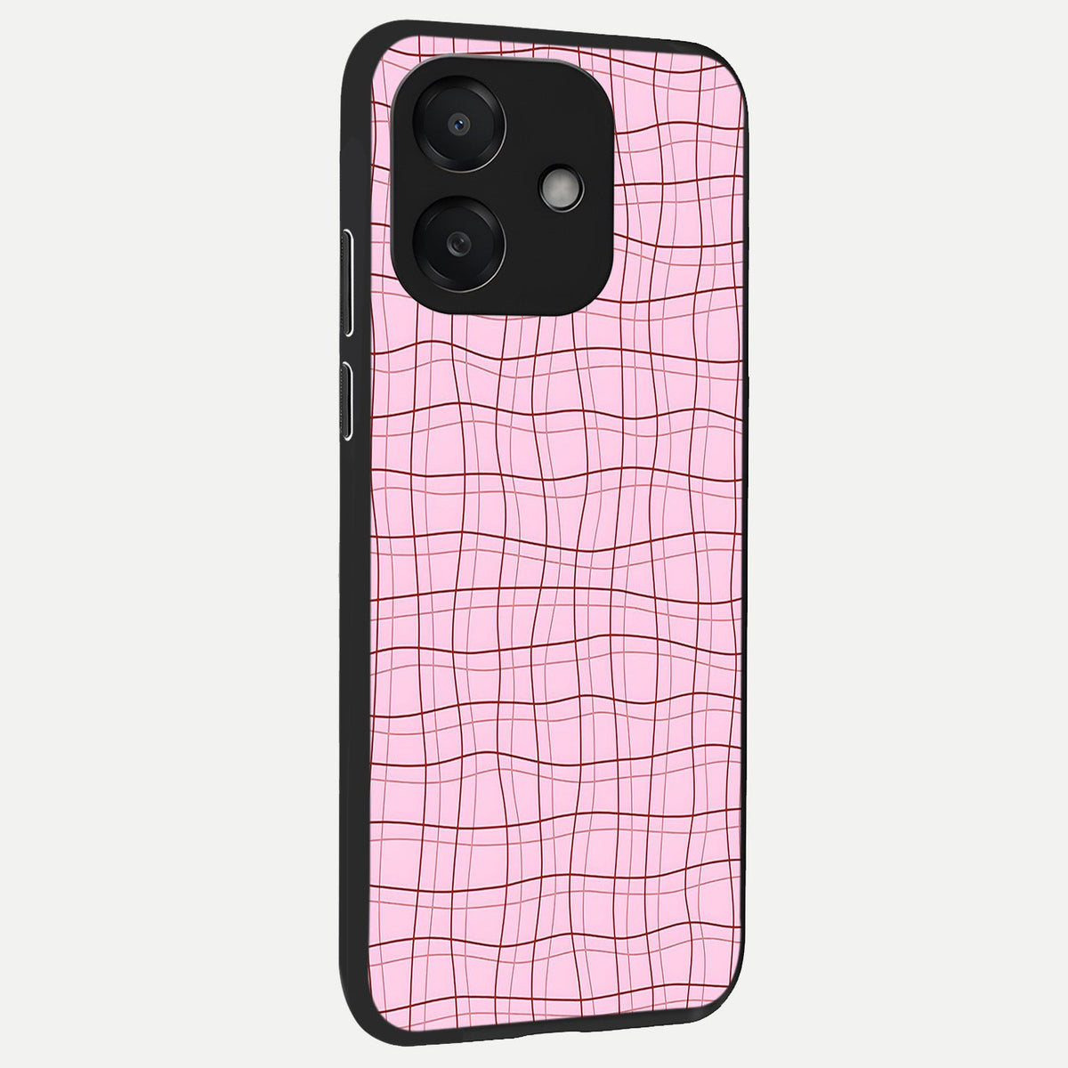  Soft Grid Bliss back cover For Oppo A3x 5G slim fit glass case with vibrant aesthetic design