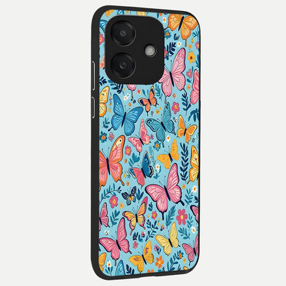  Spring Wing Garden back cover For Oppo A3x 5G slim fit glass case with vibrant aesthetic design