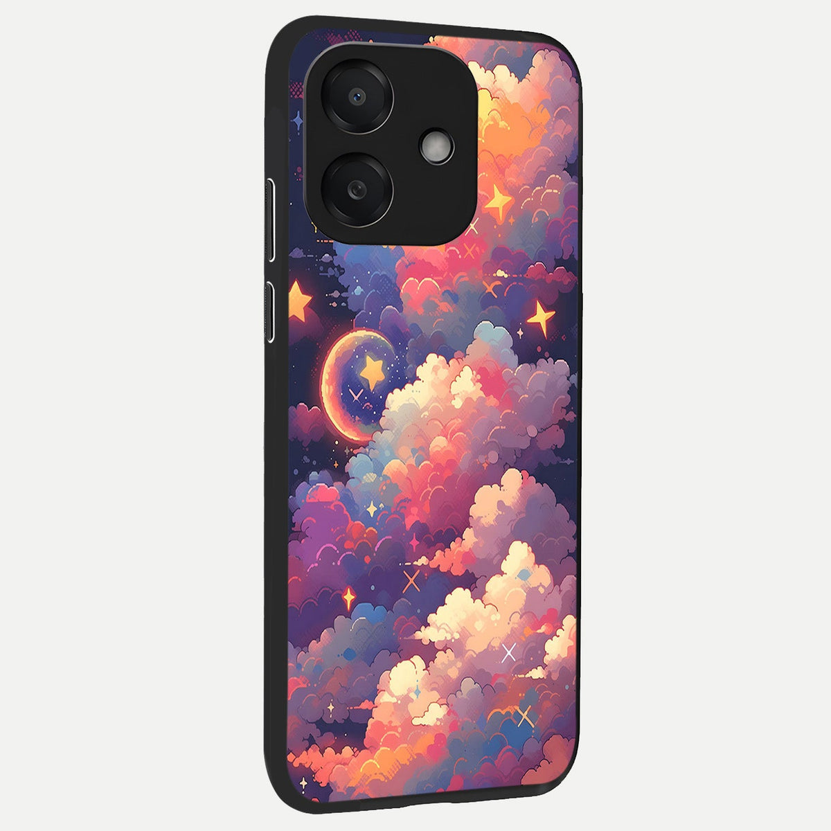  Starlit Dream Clouds back cover For Oppo A3x 5G slim fit glass case with vibrant aesthetic design