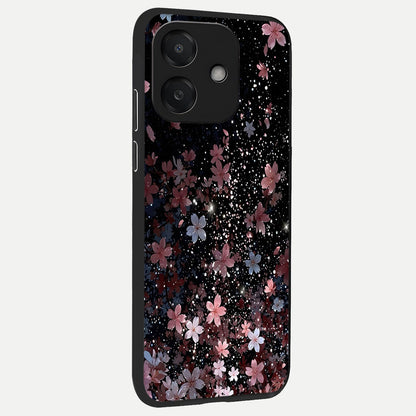  Starlit Flower Dreams back cover For Oppo A3x 5G slim fit glass case with vibrant aesthetic design