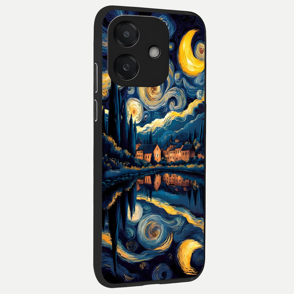  Starry Sky Serenity back cover For Oppo A3x 5G slim fit glass case with vibrant aesthetic design