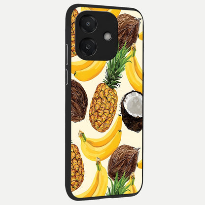  Tropical Fruit Mood back cover For Oppo A3x 5G slim fit glass case with vibrant aesthetic design