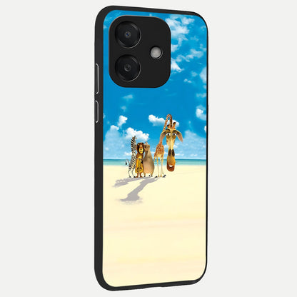  Tropical Fun Squad back cover For Oppo A3x 5G slim fit glass case with vibrant aesthetic design