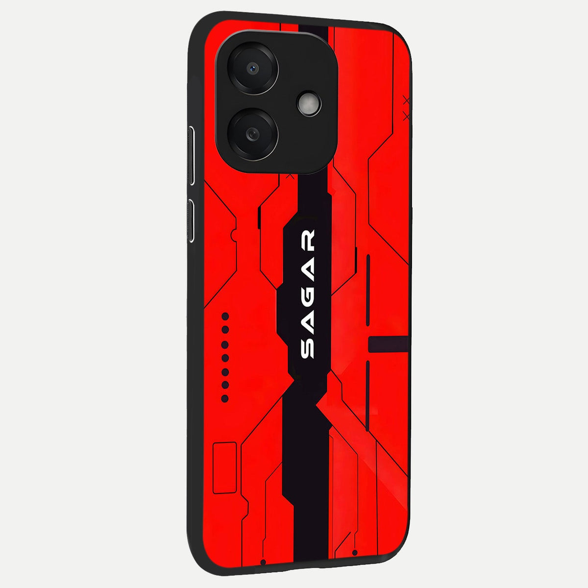  Voltage Rise CYBERPUNK Custom Name back cover For Oppo A3x 5G slim fit personalized glass case with bold cyberpunk design