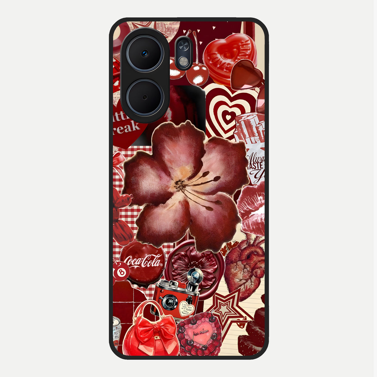  Aesthetic Little Freak Glass Case For Oppo A5x 5G back cover – full design glossy printed glass finish
