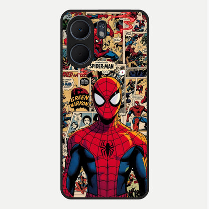  Aesthetic Spider Glass Case For Oppo A5x 5G back cover – full design glossy printed glass finish