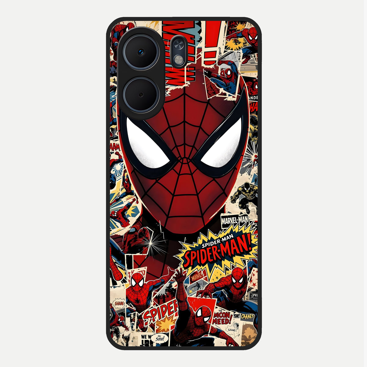  Aesthetic Wonder Spider Glass Case For Oppo A5x 5G back cover – full design glossy printed glass finish