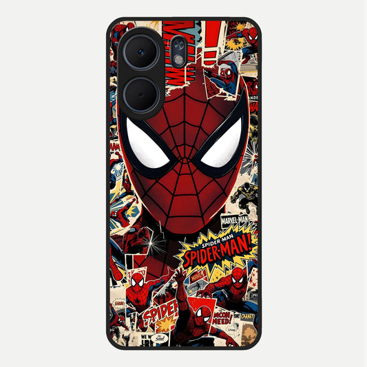  Aesthetic Wonder Spider Glass Case For Oppo A5x 5G back cover – full design glossy printed glass finish