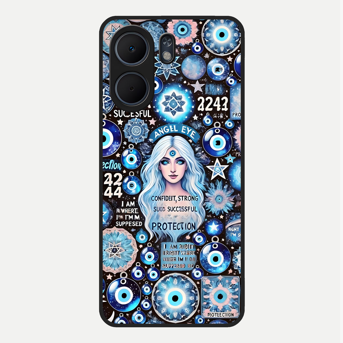  Angel Aura Shield Glass Case For Oppo A5x 5G back cover – full design glossy printed glass finish