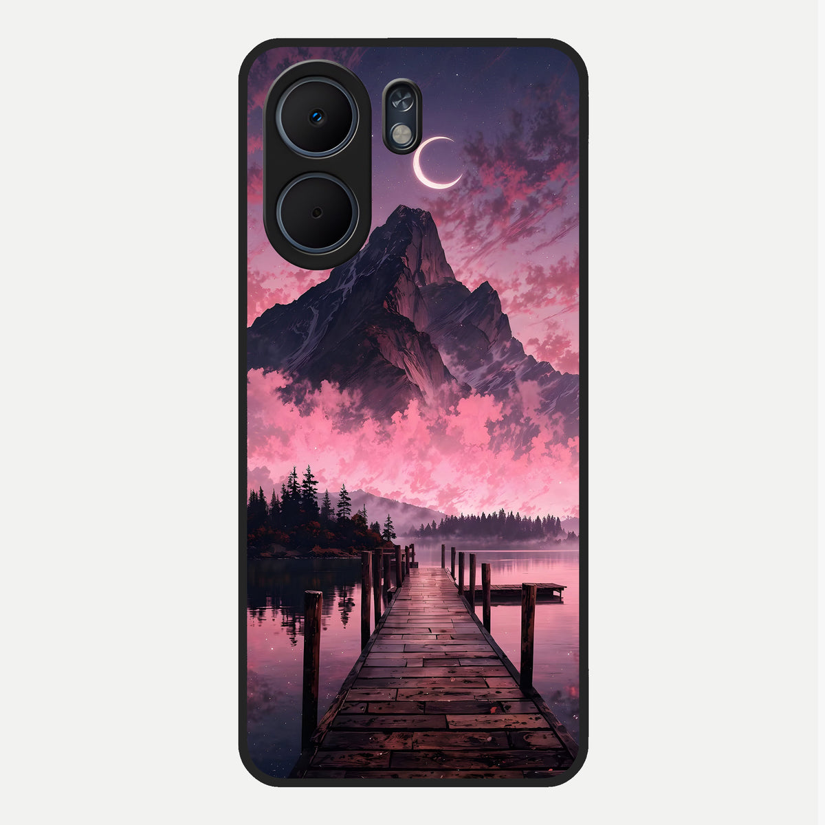  Beautiful Mountain View Glass Case For Oppo A5x 5G back cover – full design glossy printed glass finish