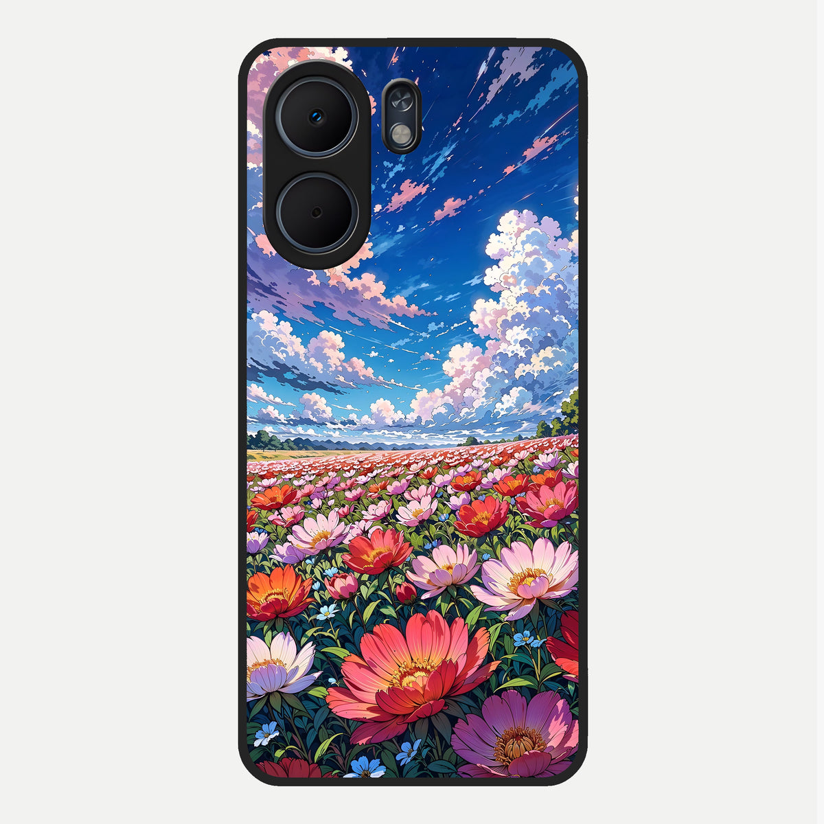  Blossom Sky Field Glass Case For Oppo A5x 5G back cover – full design glossy printed glass finish