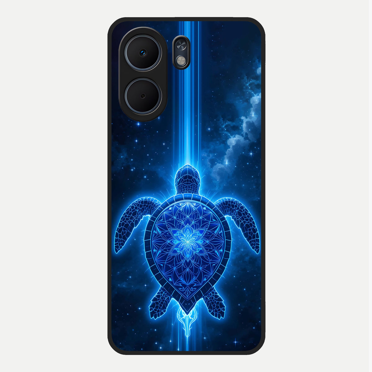  Blue Galaxy Turtle Glass Case For Oppo A5x 5G back cover – full design glossy printed glass finish